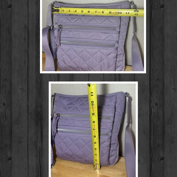 Vera Bradlley Triple Zip Hipster in Performance Twill Lavender Sky - Picture 3 of 11